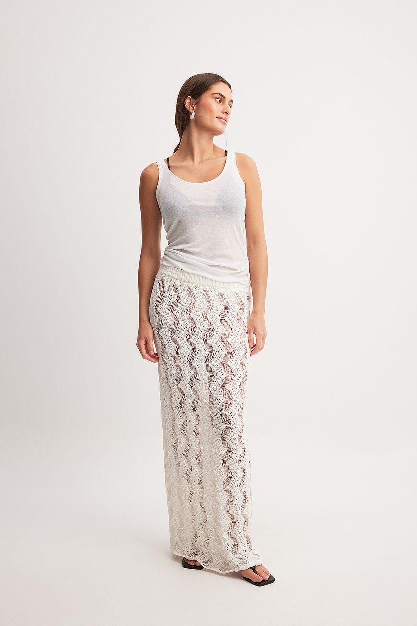 Crochet Knitted Maxi Skirt Product Image
