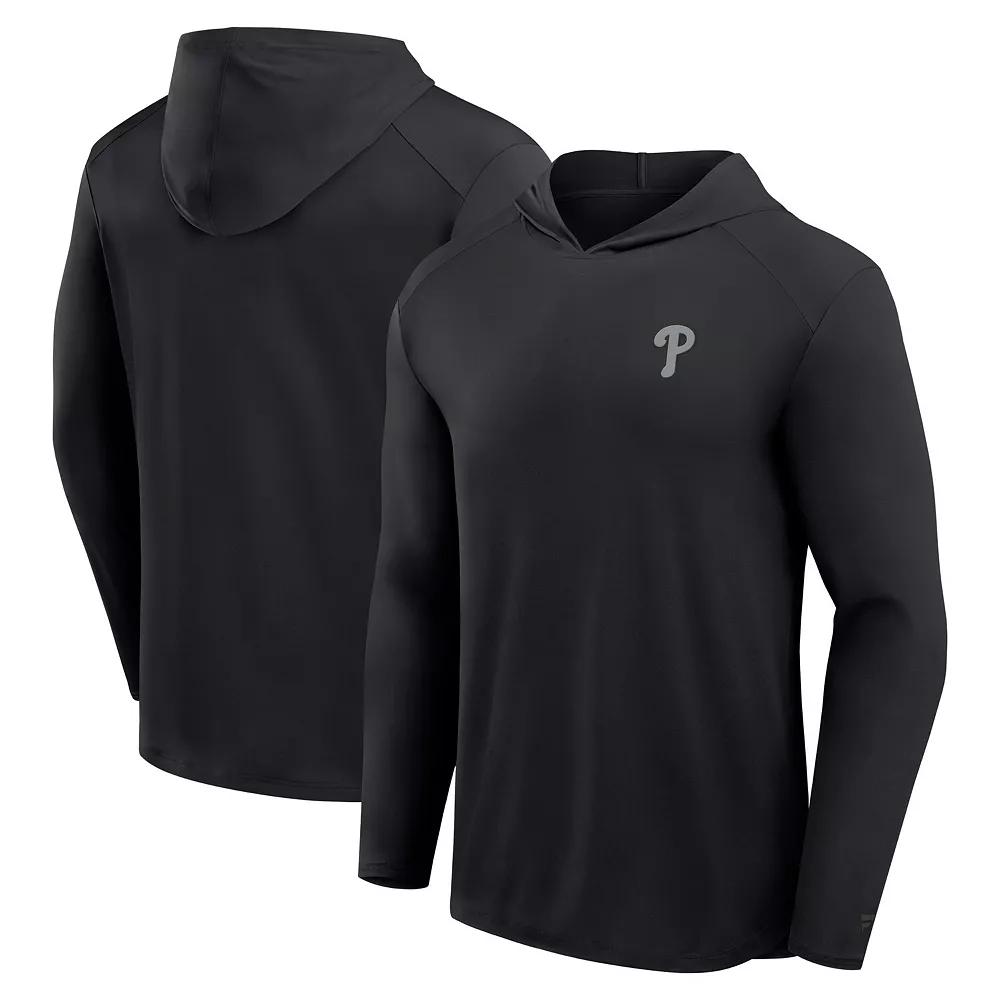Men's Fanatics Black Las Vegas Raiders Front Office Power Mono Long Sleeve Hoodie T-Shirt,  Product Image