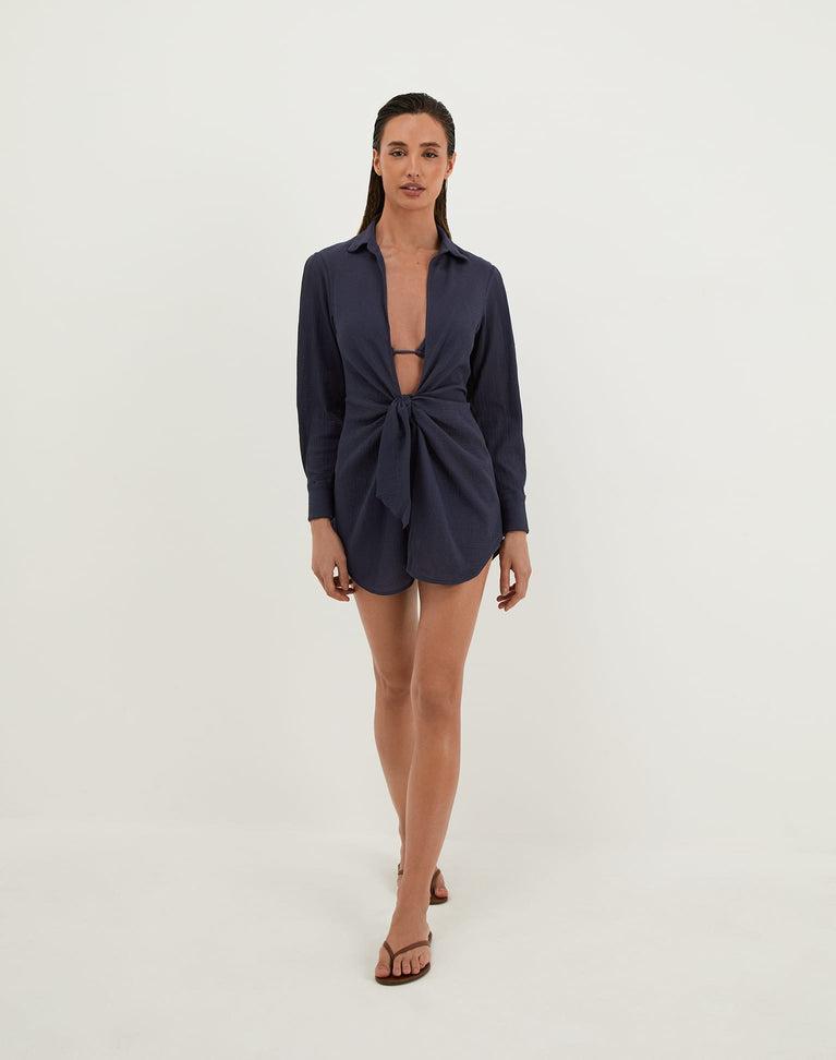 Juliete Short Cover Up - Sailboat Product Image