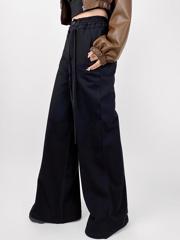 Solid High Rise Drawstring Sweatpants Product Image