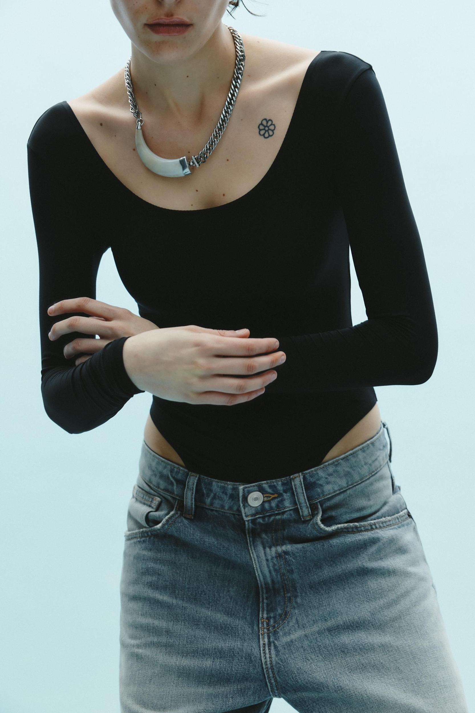 LONG SLEEVE POLYAMIDE BODYSUIT Product Image