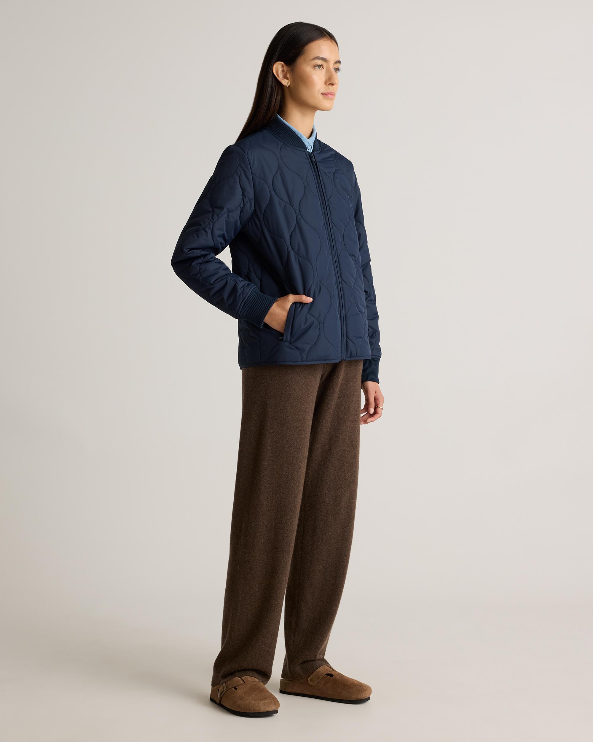 Quince | Women's Featherless Quilted Puffer Bomber Jacket Size XL, Recycled Polyester Product Image