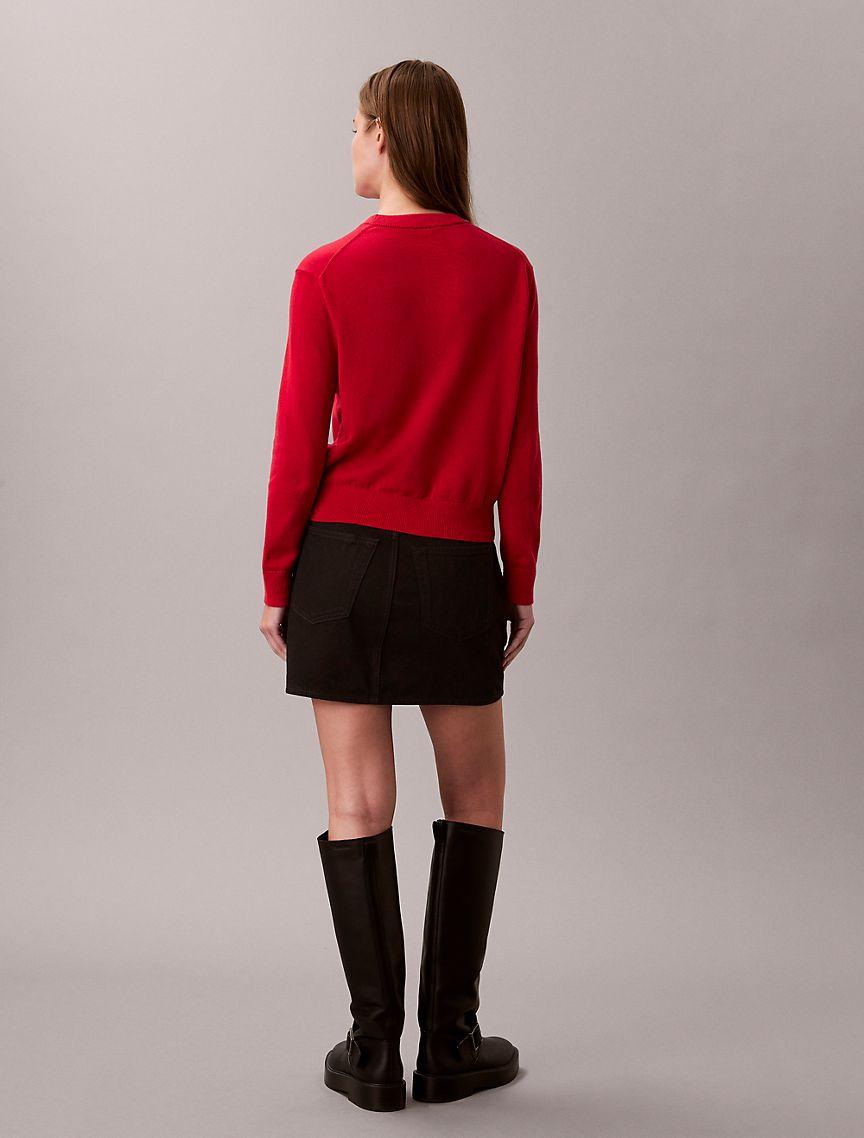 Smooth Cotton Monogram Sweater Product Image