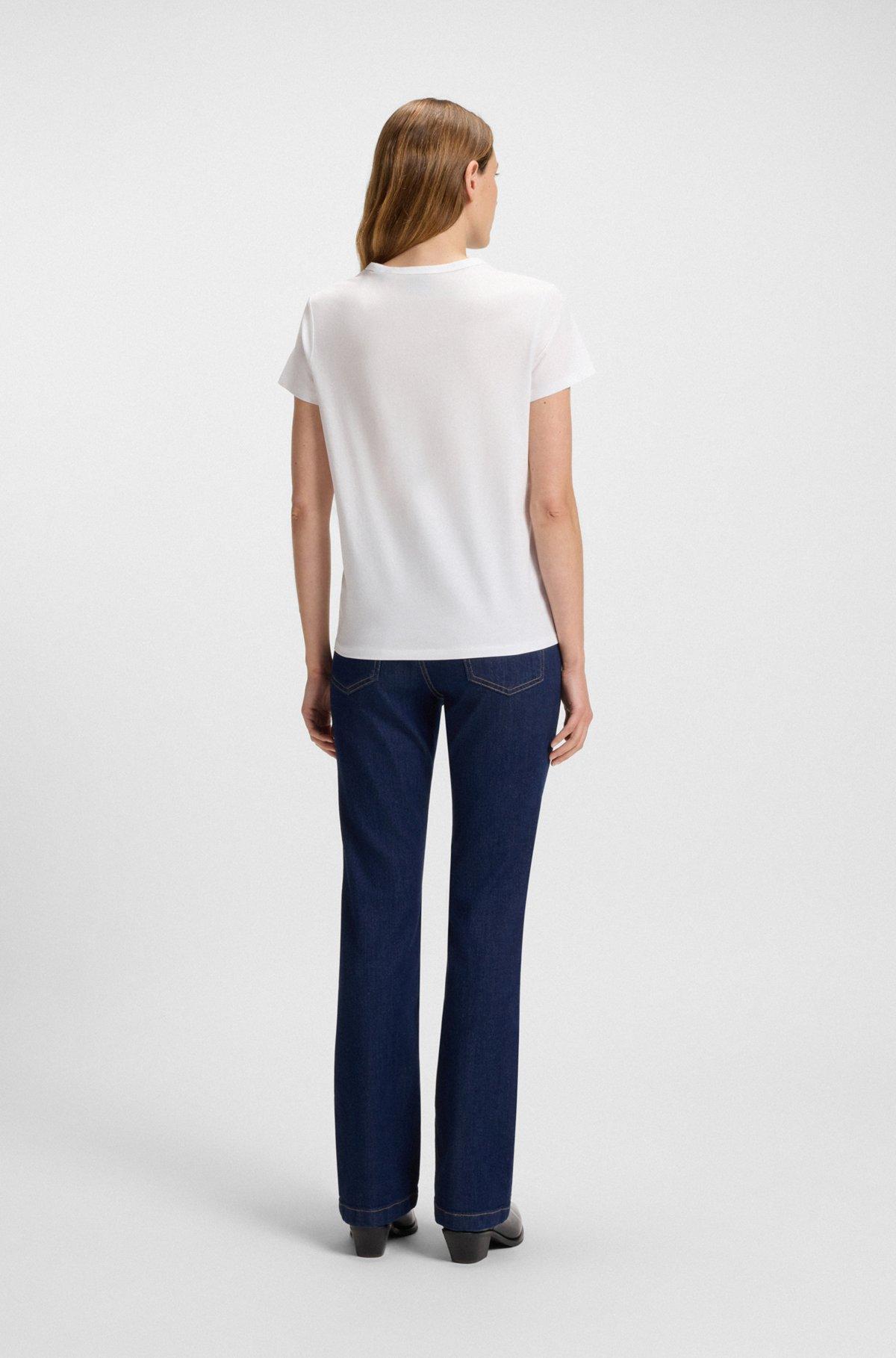 Slim-fit mercerized-cotton T-shirt with Double B monogram Product Image