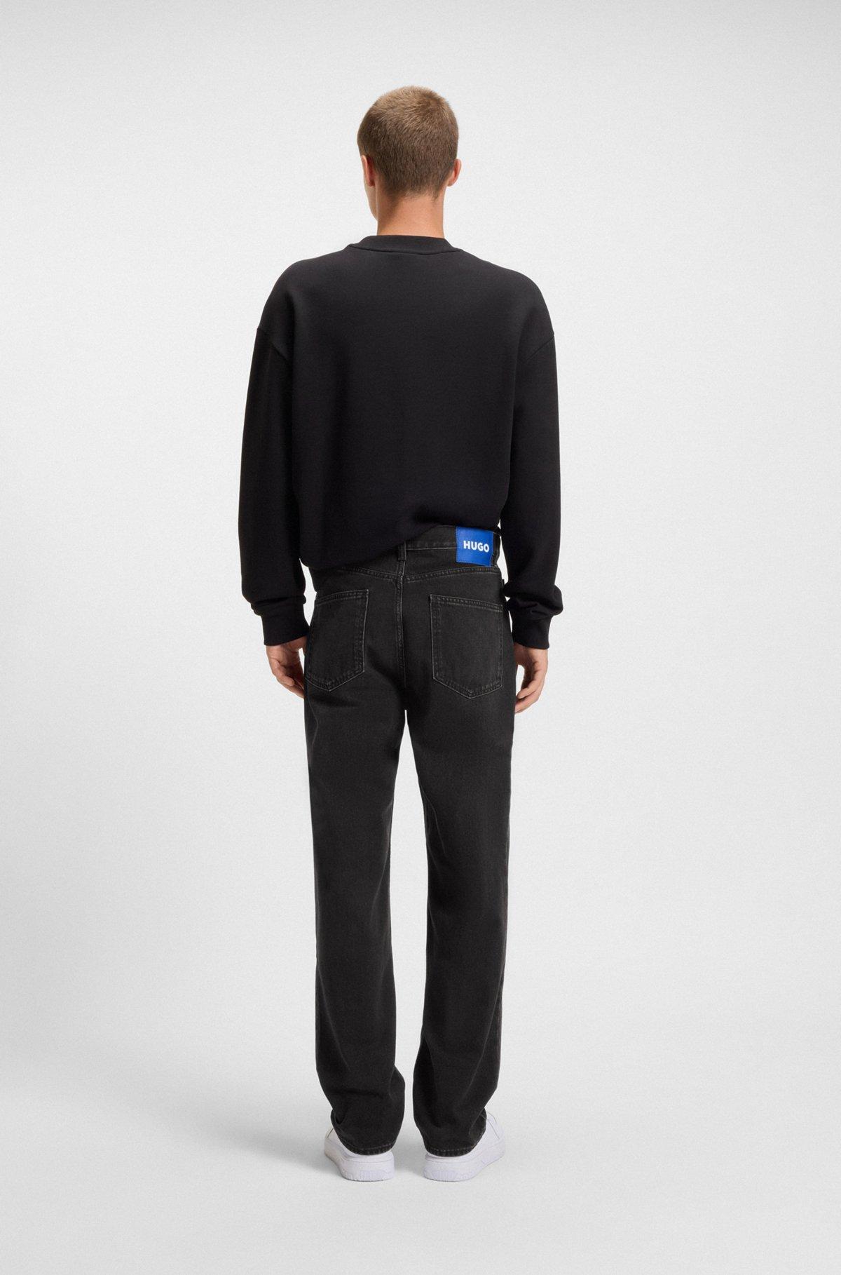 Regular-fit jeans in black denim Product Image