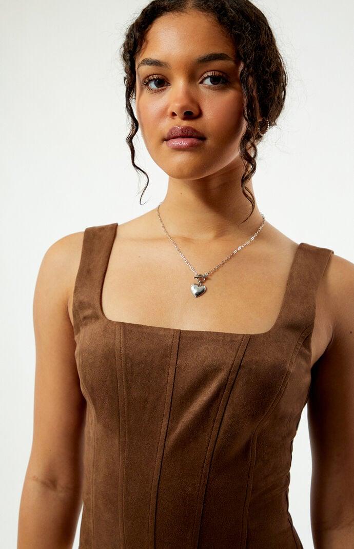 Faux Suede Corset Product Image