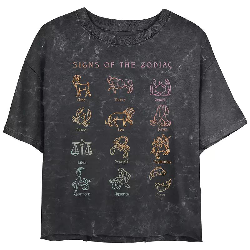 Disney's Mickey Mouse The Original Crop Top Mineral Wash Juniors' Graphic Tee, Girl's,  Product Image