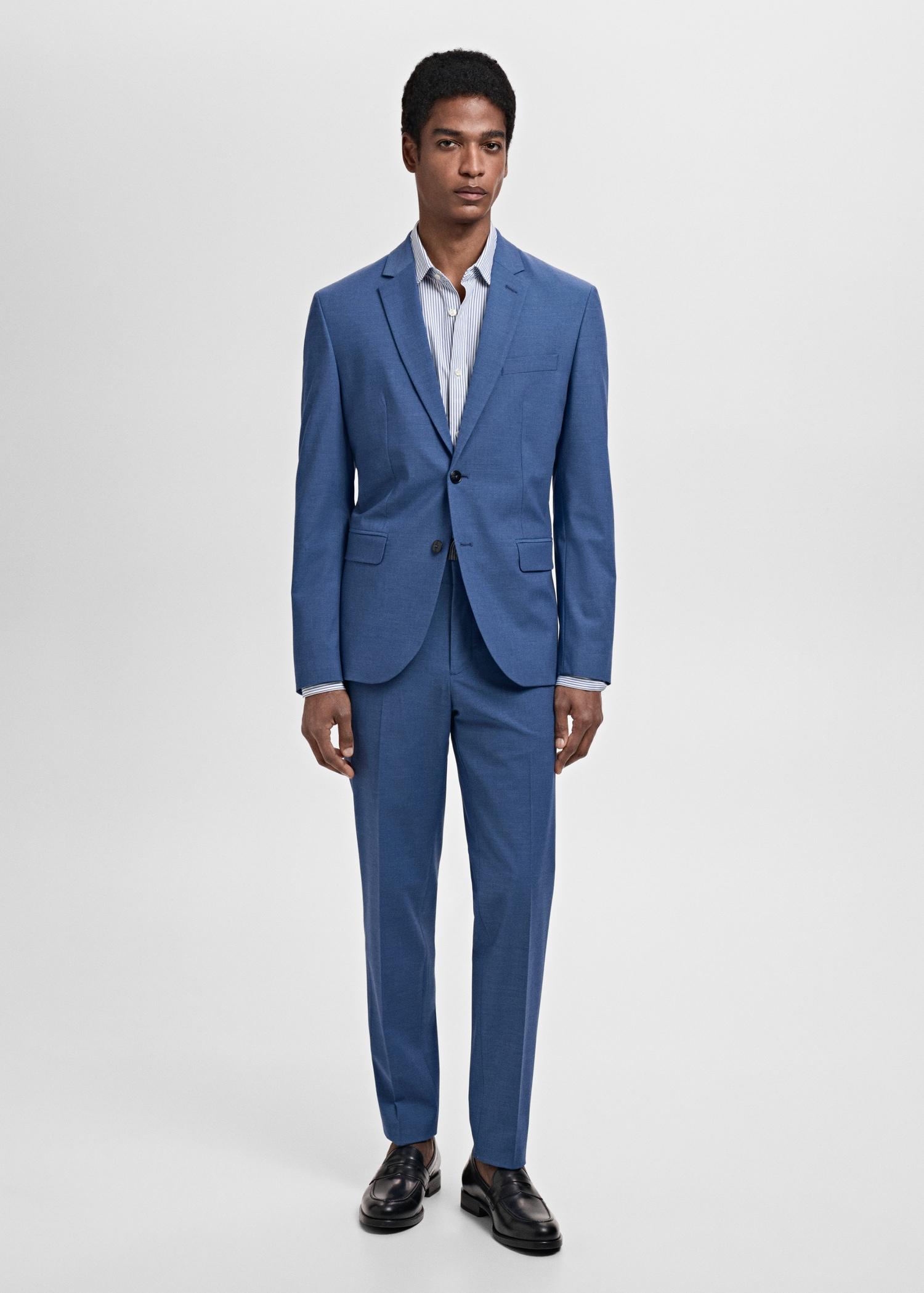 Super slim-fit suit jacket in stretch fabric - Men | MANGO USA Product Image