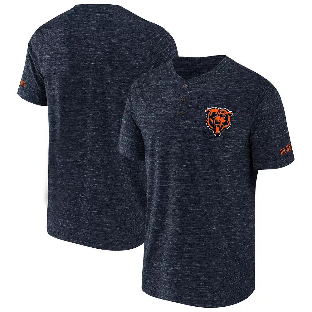 Men's NFL x Darius Rucker Collection by Fanatics Navy Chicago Bears Slub Henley T-Shirt,  Product Image