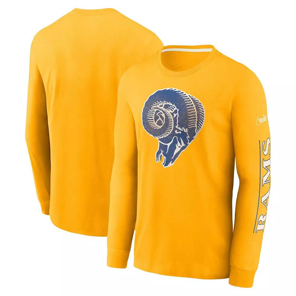 Men's Nike Gold Los Angeles Rams Fashion Long Sleeve T-Shirt,  Product Image