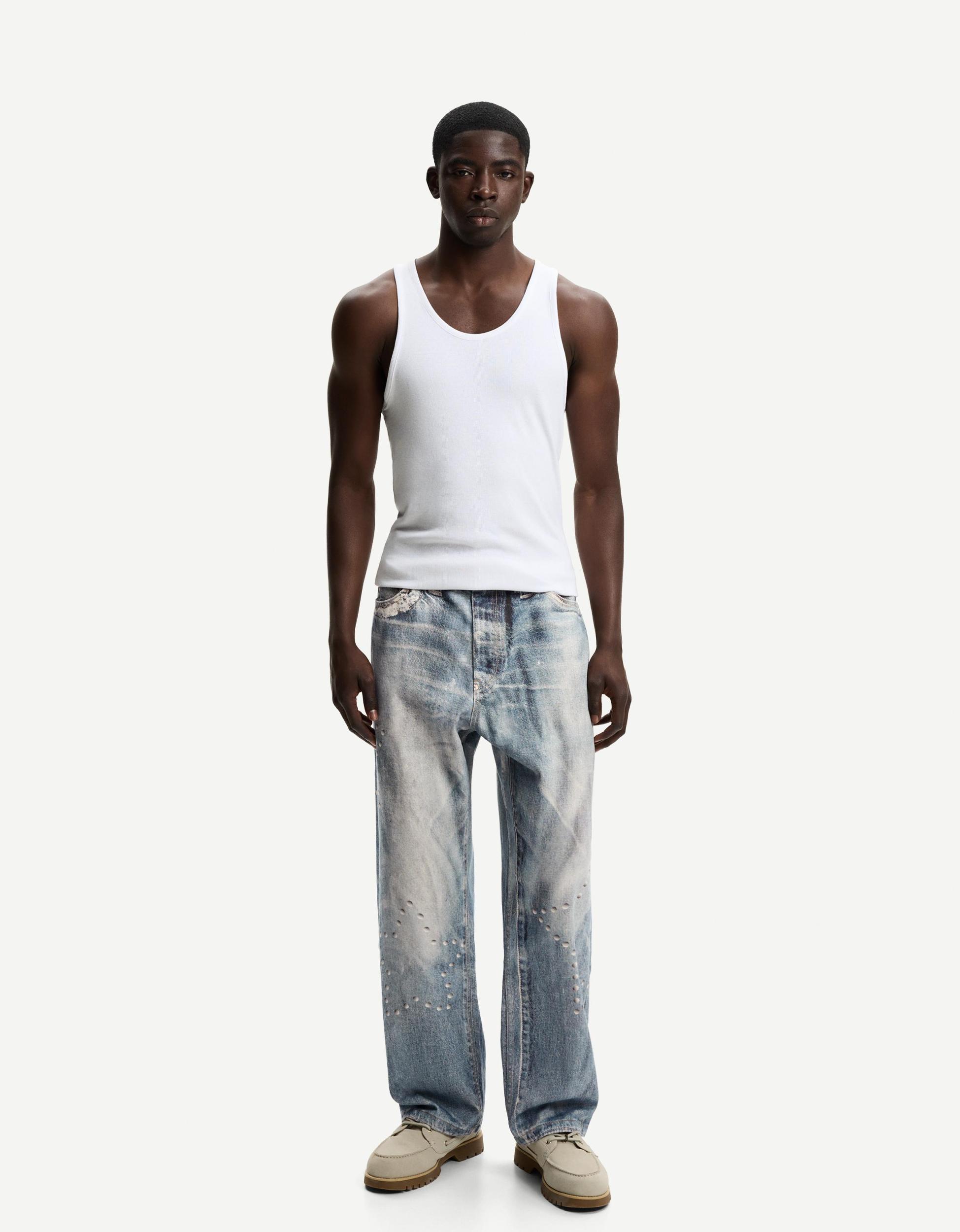 Baggy printed jeans Product Image