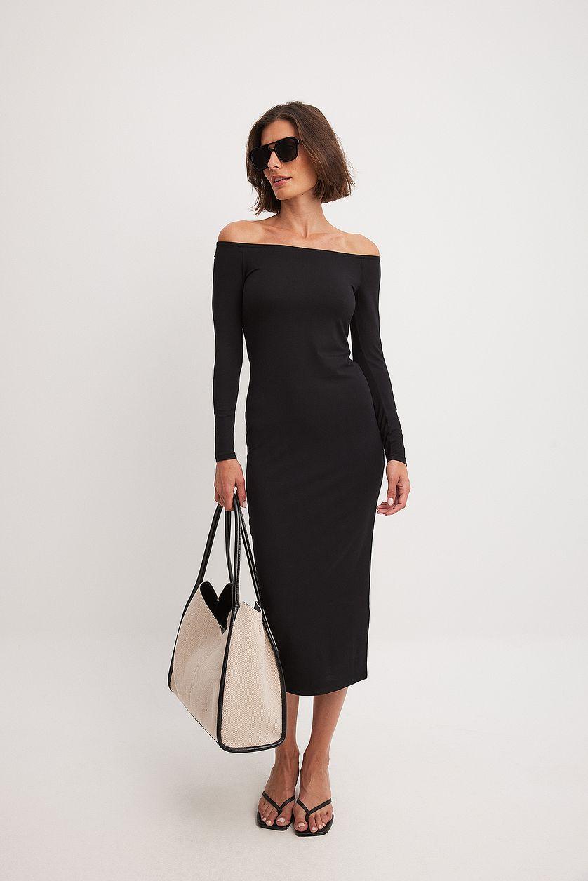 Off Shoulder Midi Dress Product Image