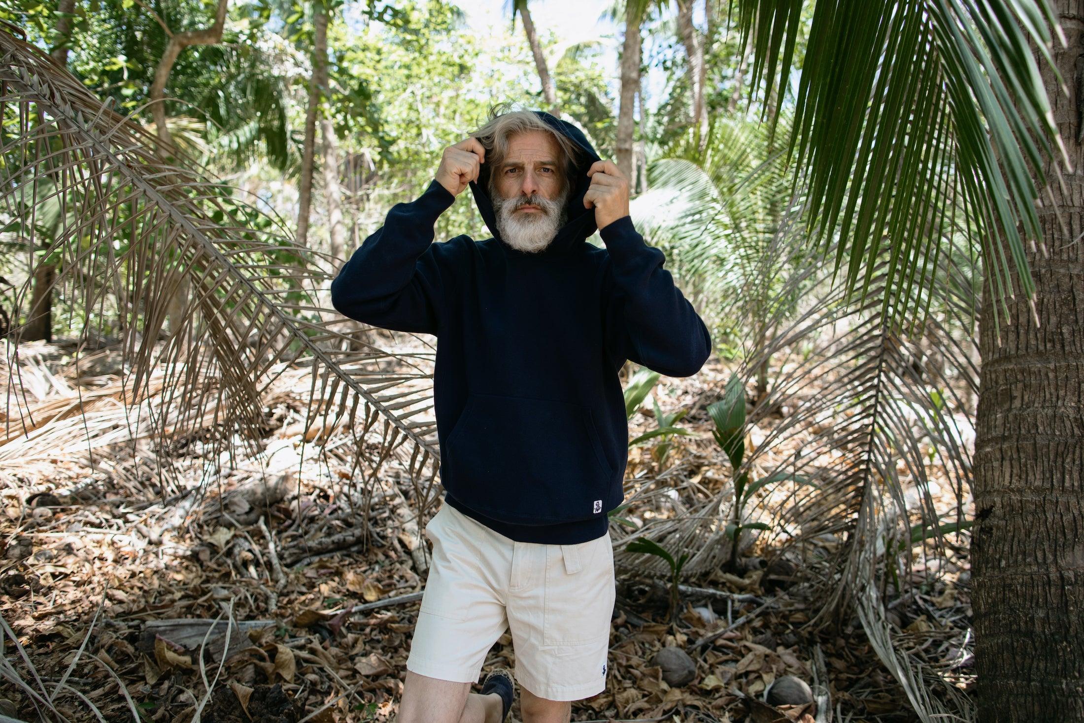 Wharf Knit Hoodie in Navy Product Image