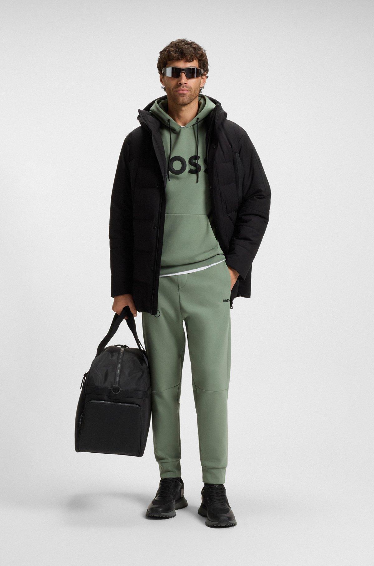 Cotton tracksuit bottoms with striped trims Product Image