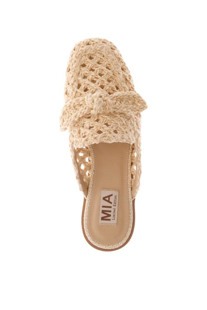 Layce Raffia Woven Bow Mule Product Image