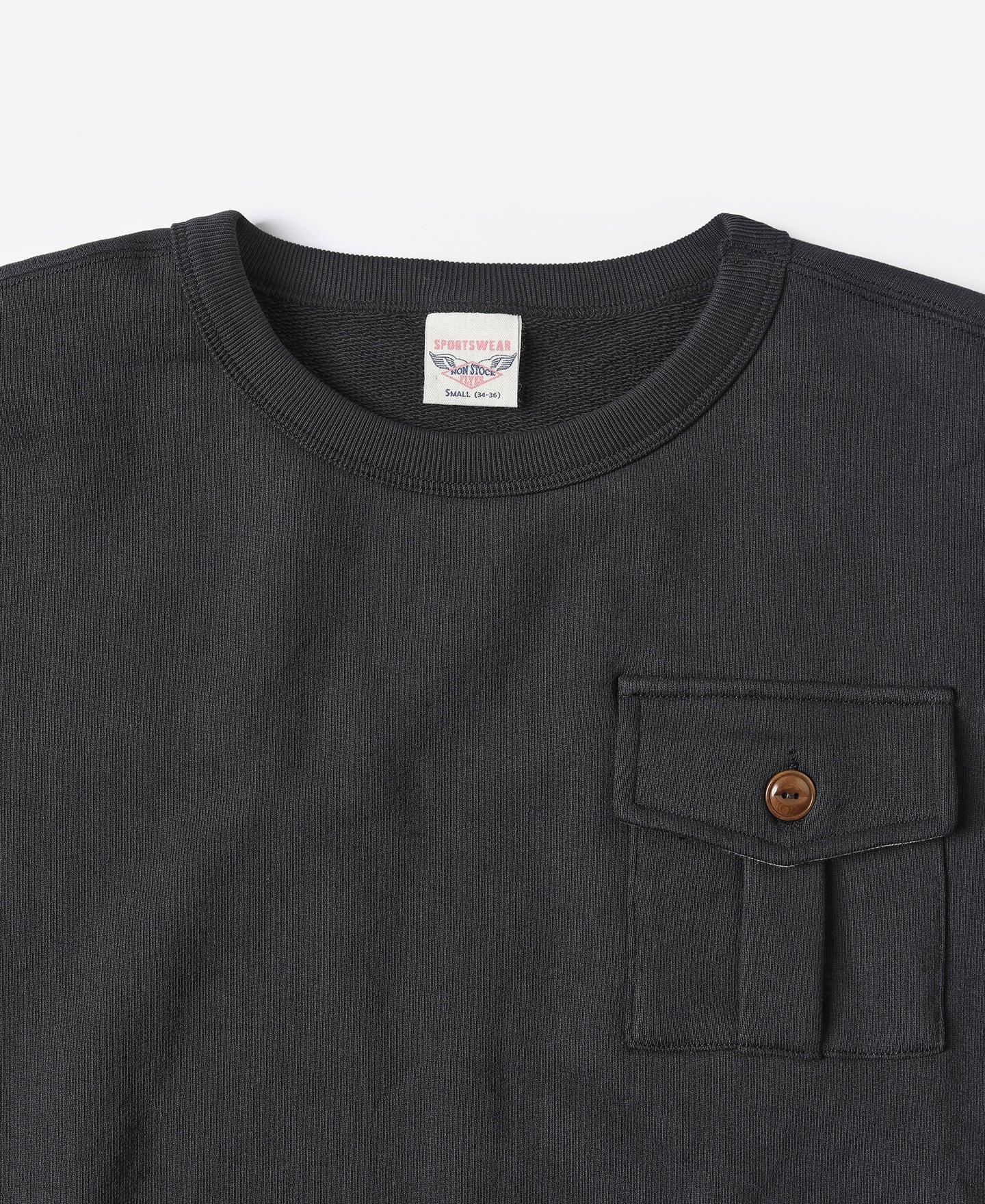 Military Pocket Sweatshirt - Black Product Image