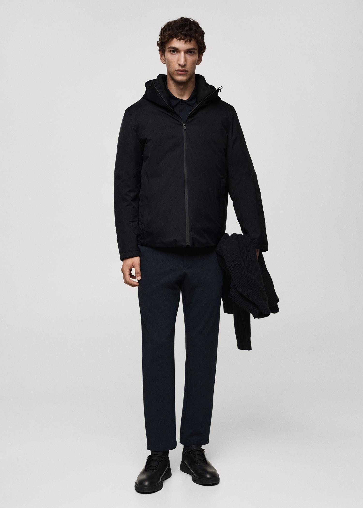 Thermoregulating waterproof padded anorak - Men | MANGO USA Product Image