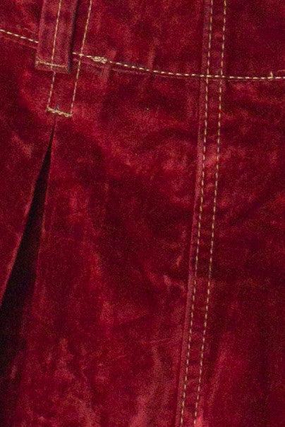 Low Rise Velvet Suede Mini Skort Product Image
