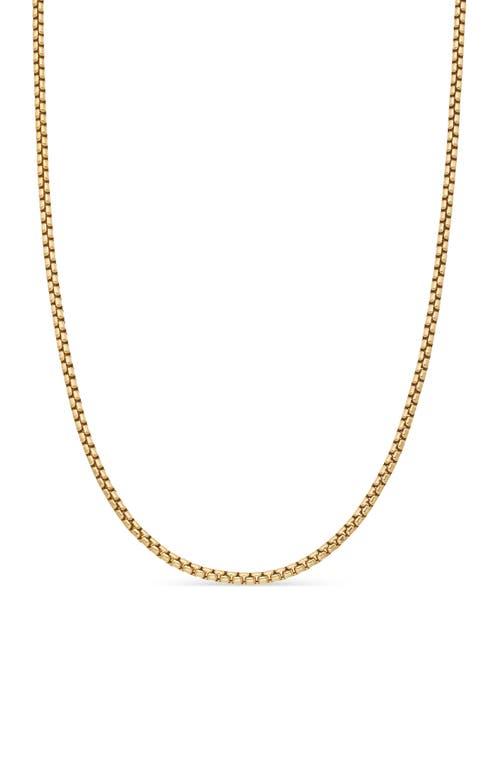 Mens Box Chain Necklace in 18K Gold, 2.7m, 26L Product Image