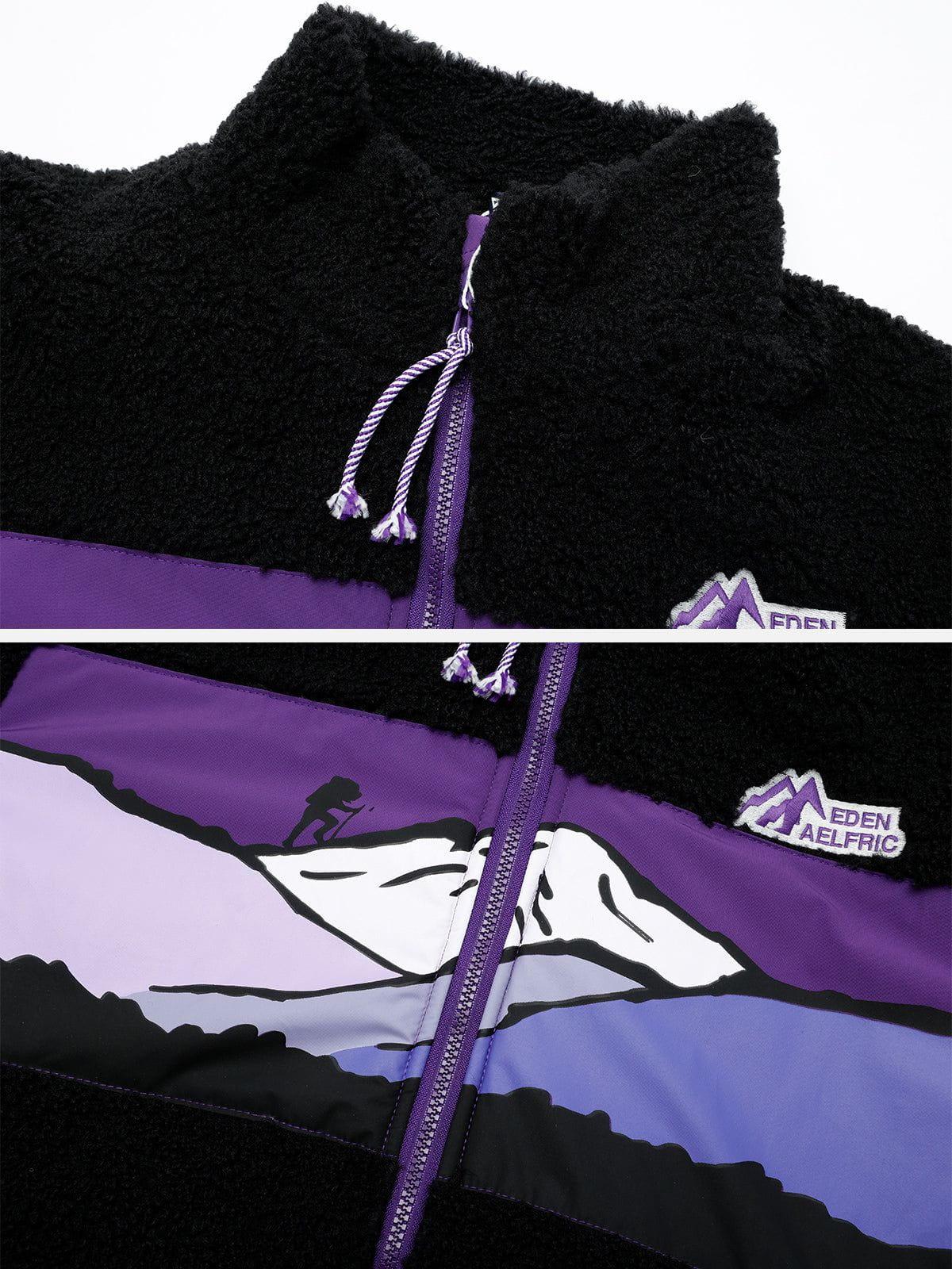 Aelfric Eden Mountains Graphic Sherpa Coat Product Image