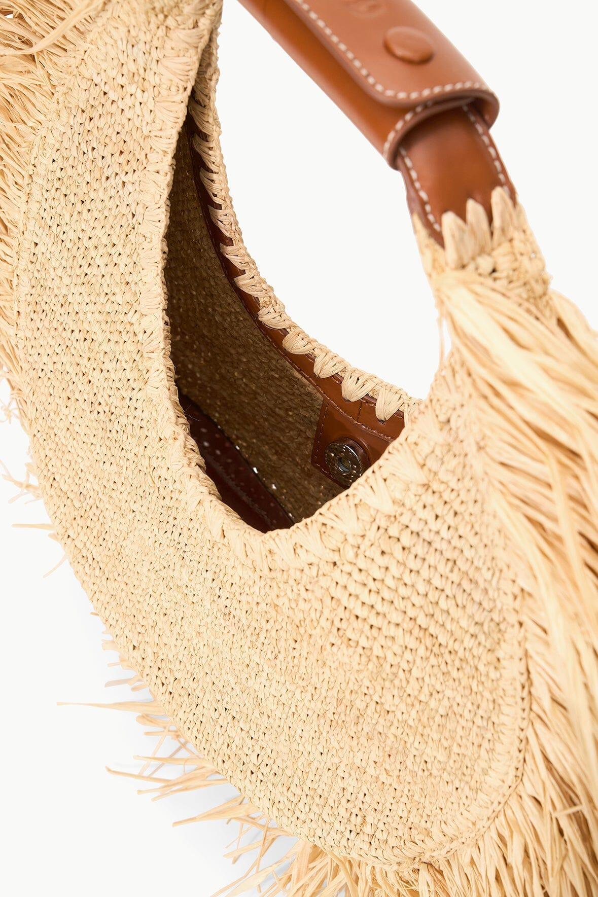 MOON RAFFIA TOTE BAG | NATURAL FRINGE Product Image