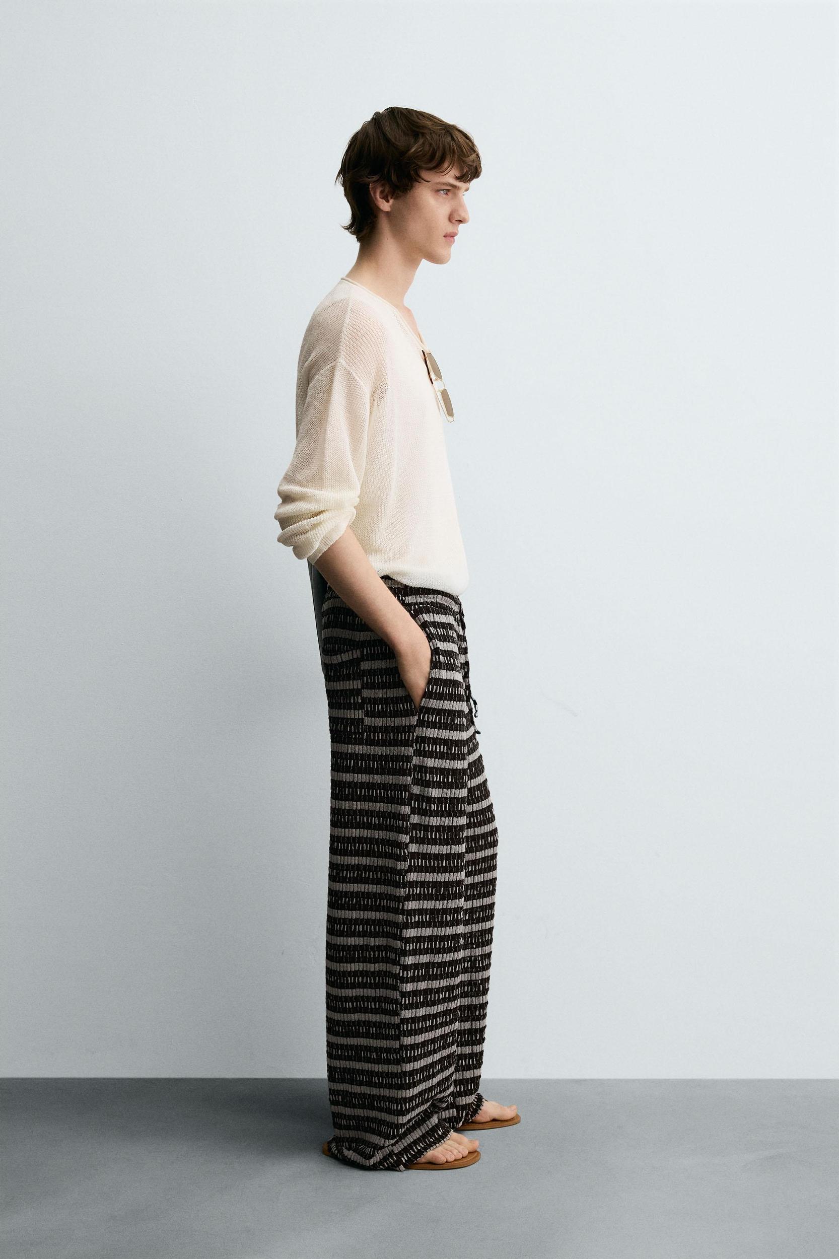 JACQUARD KNIT PANTS Product Image