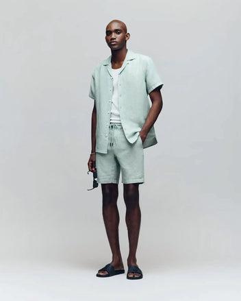 MENS WINDCREST LINEN BLEND DRAWSTRING SHORT - B6R474C200 Male Product Image