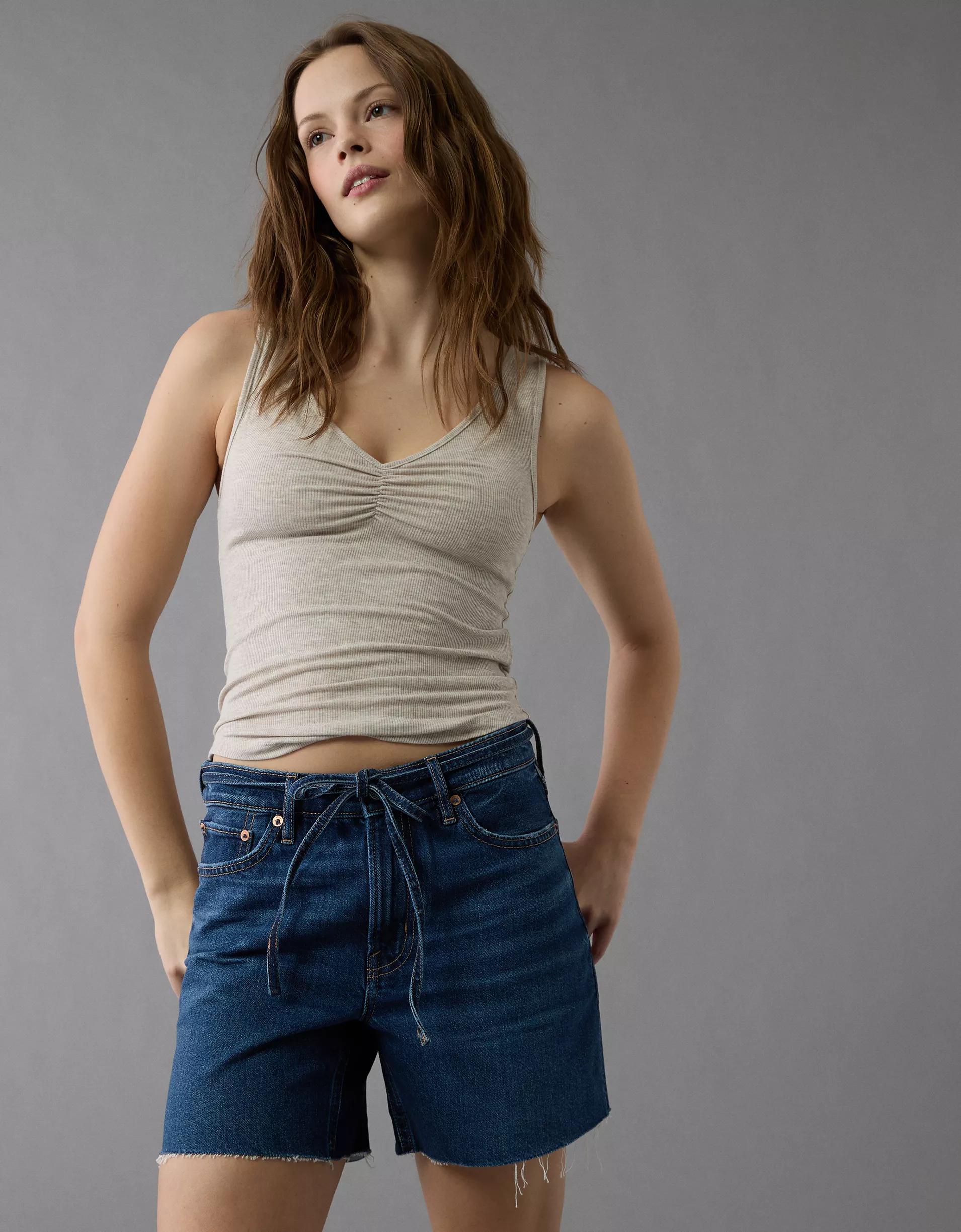 AE 6" Strigid Super High-Waisted Relaxed Denim Short Product Image