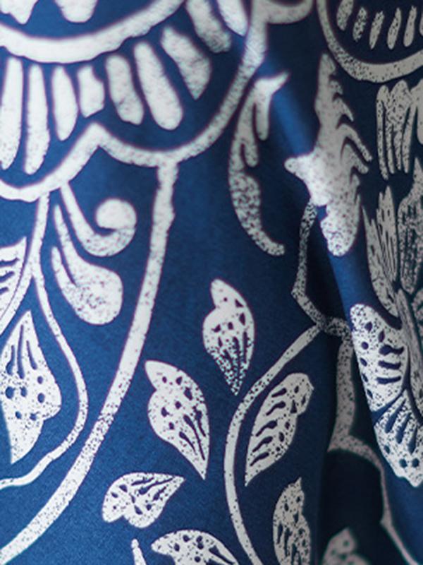 Loose Short Sleeves Printed V-Neck Maxi Dresses Product Image