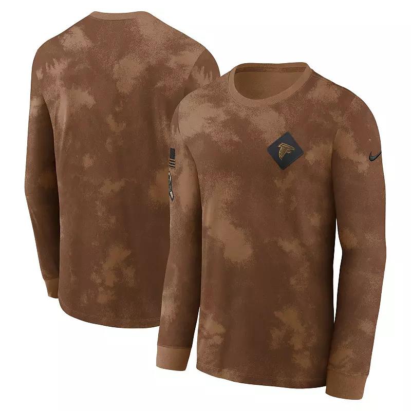Men's Nike  Brown Atlanta Falcons Salute To Service Long Sleeve T-Shirt, Size: Medium Product Image