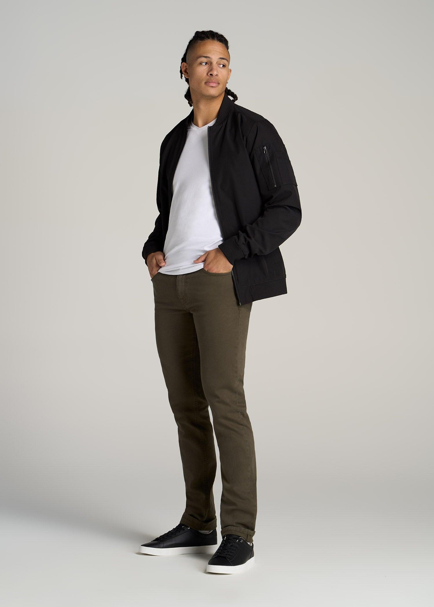 The Essential SLIM-FIT V-Neck Tee for Tall Men in White Male Product Image