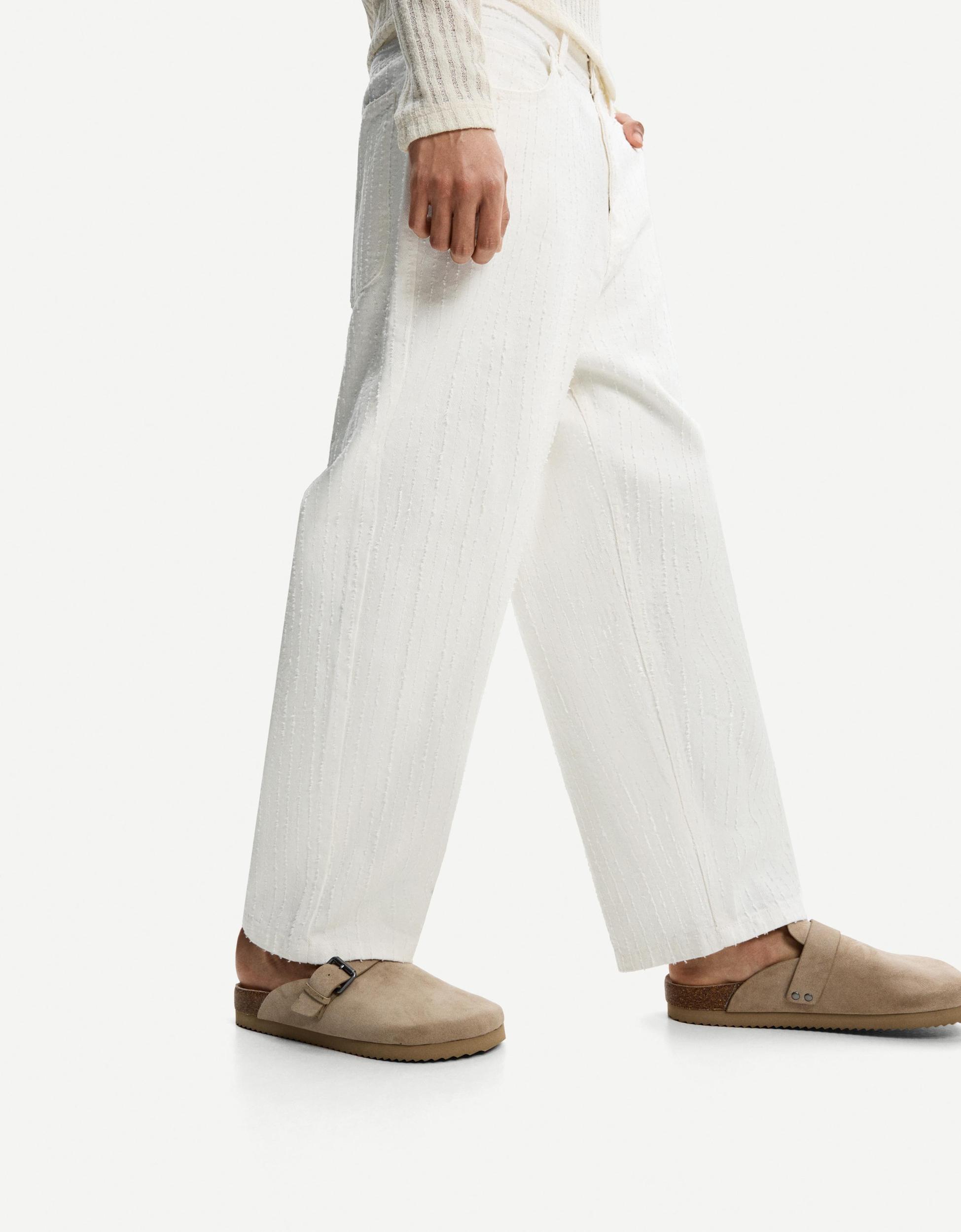 Baggy jacquard jeans Product Image