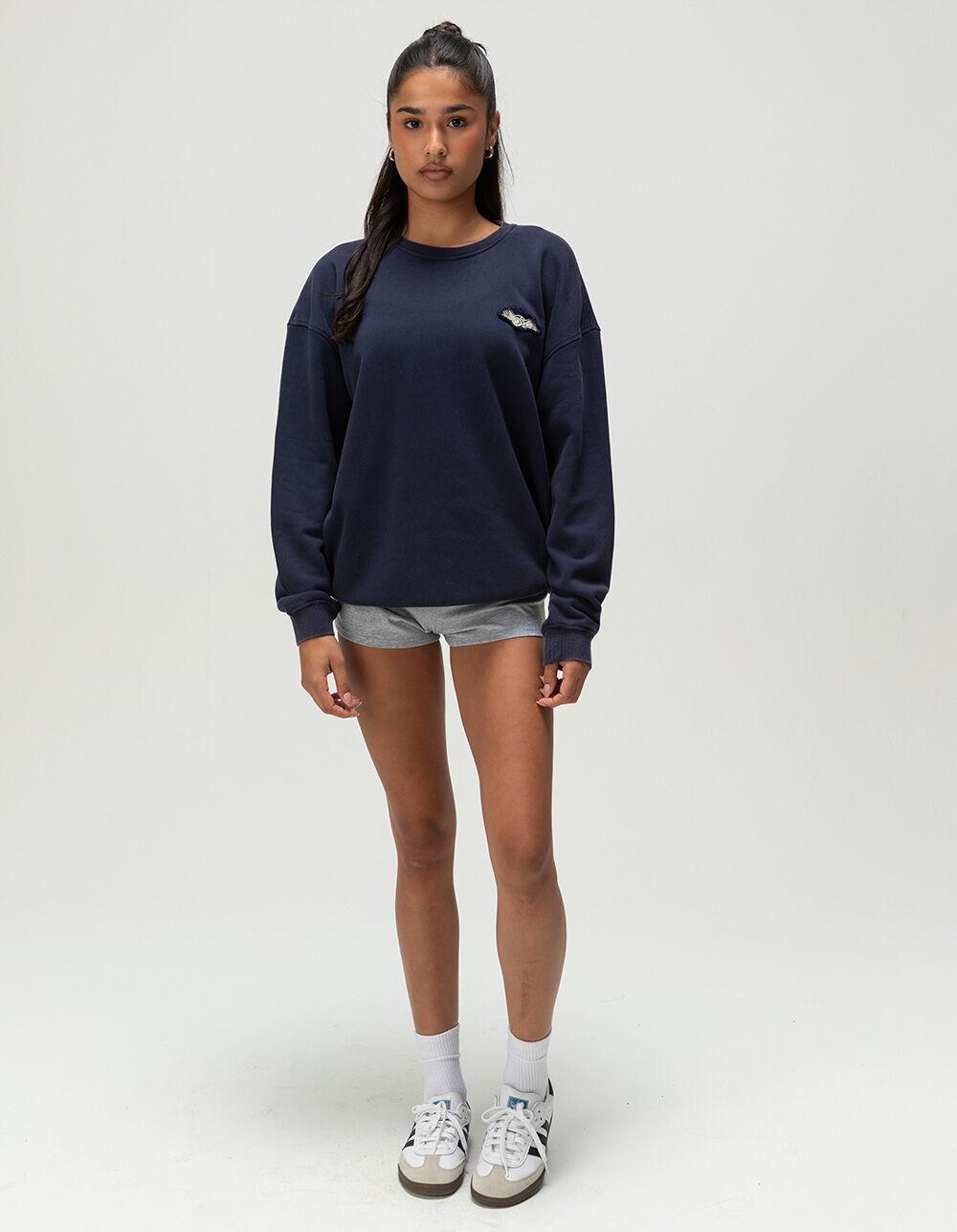VON DUTCH F+B Womens Crewneck Sweatshirt - NAVY Product Image