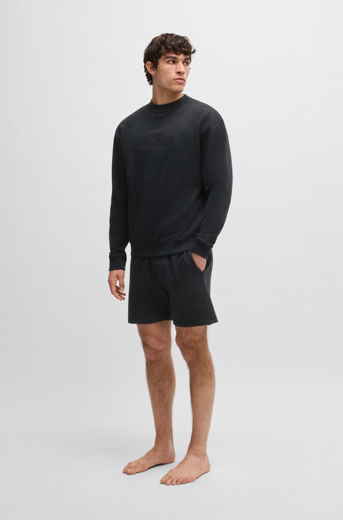 Relaxed-fit sweatshirt in cotton terry with embroidered logo Product Image