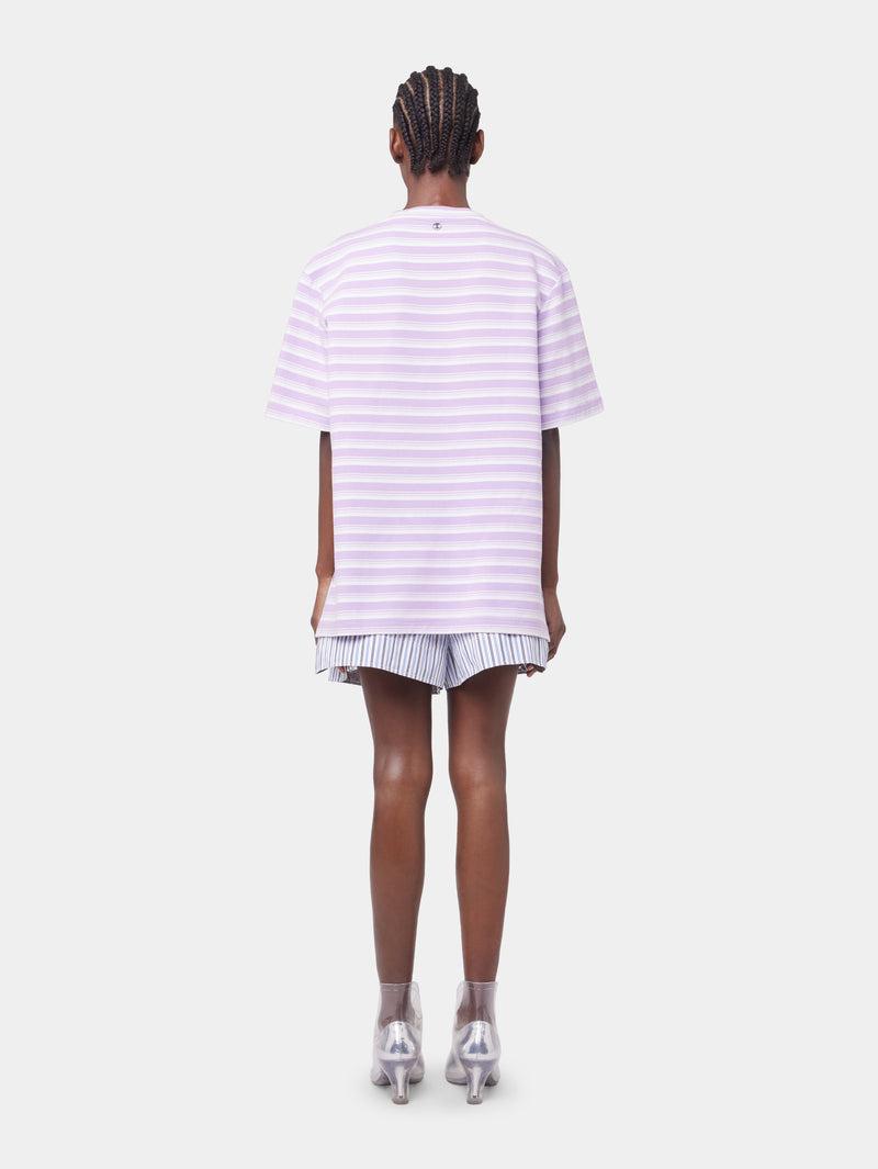 PURPLE OVERSIZED TEE-SHIRT IN COTTON JERSEY Product Image