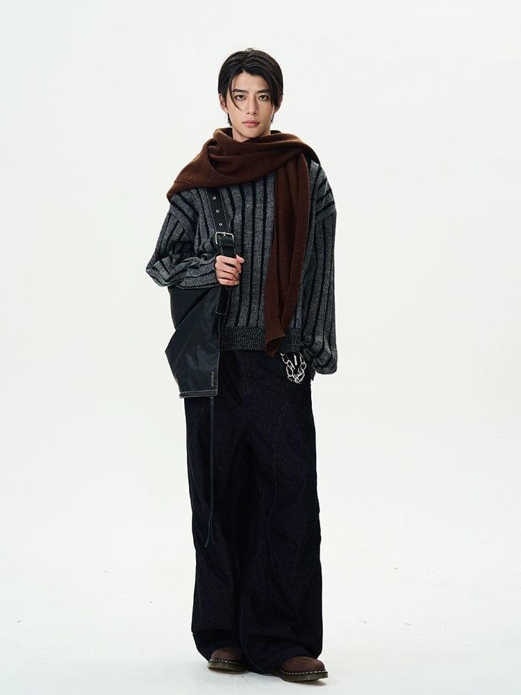 RT No. 11977 GRAY KNIT PULLOVER HOODIE Product Image