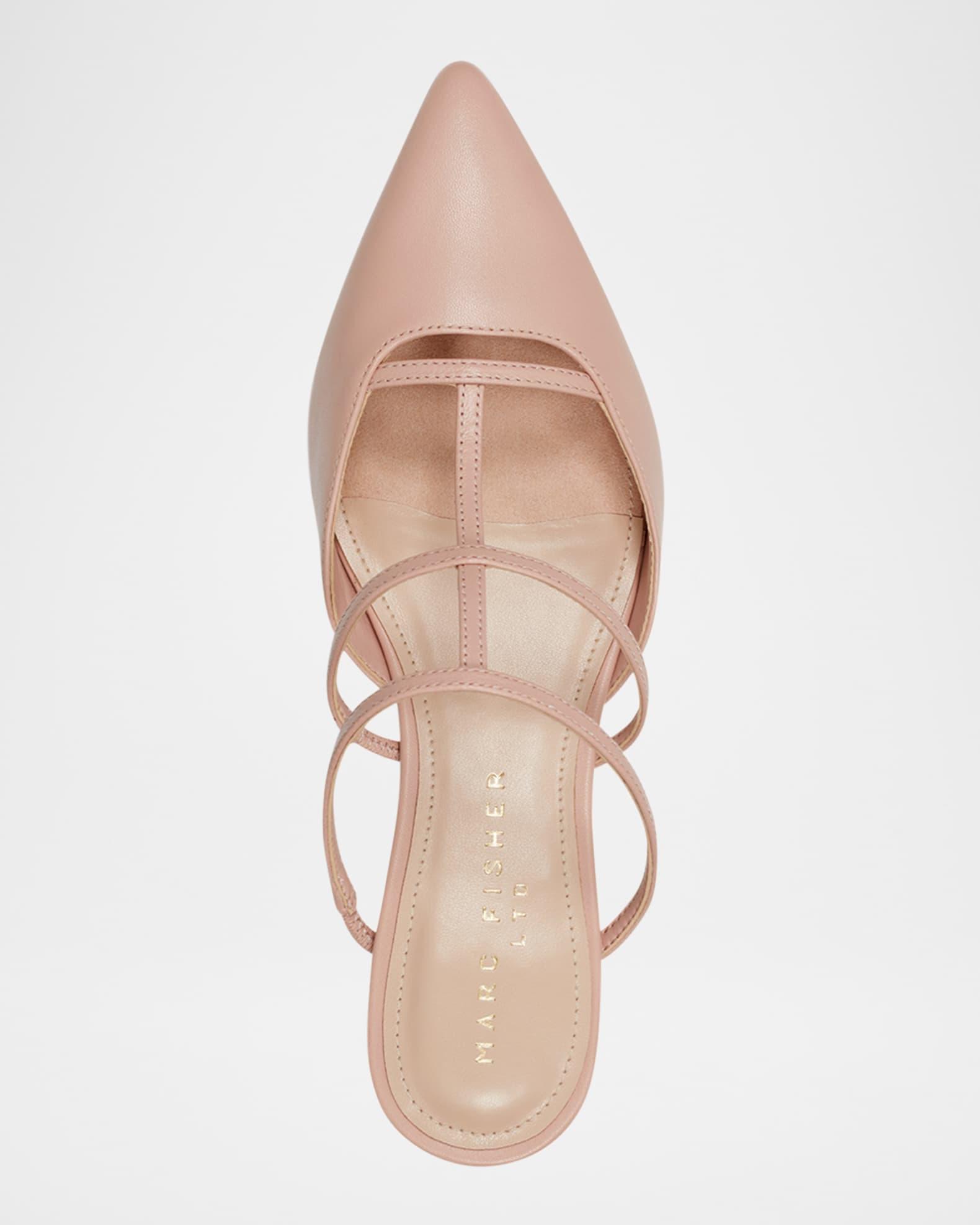 Kodie Leathe T-Strap Mule Pumps Product Image