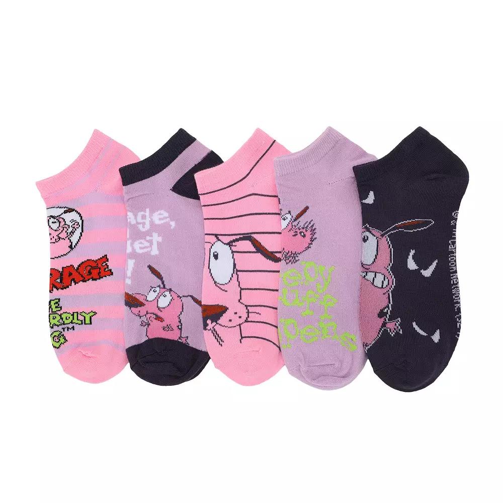Women's Courage Cowardly Dog Ankle Socks 5-Pack, Size: 5-10, Multi Product Image