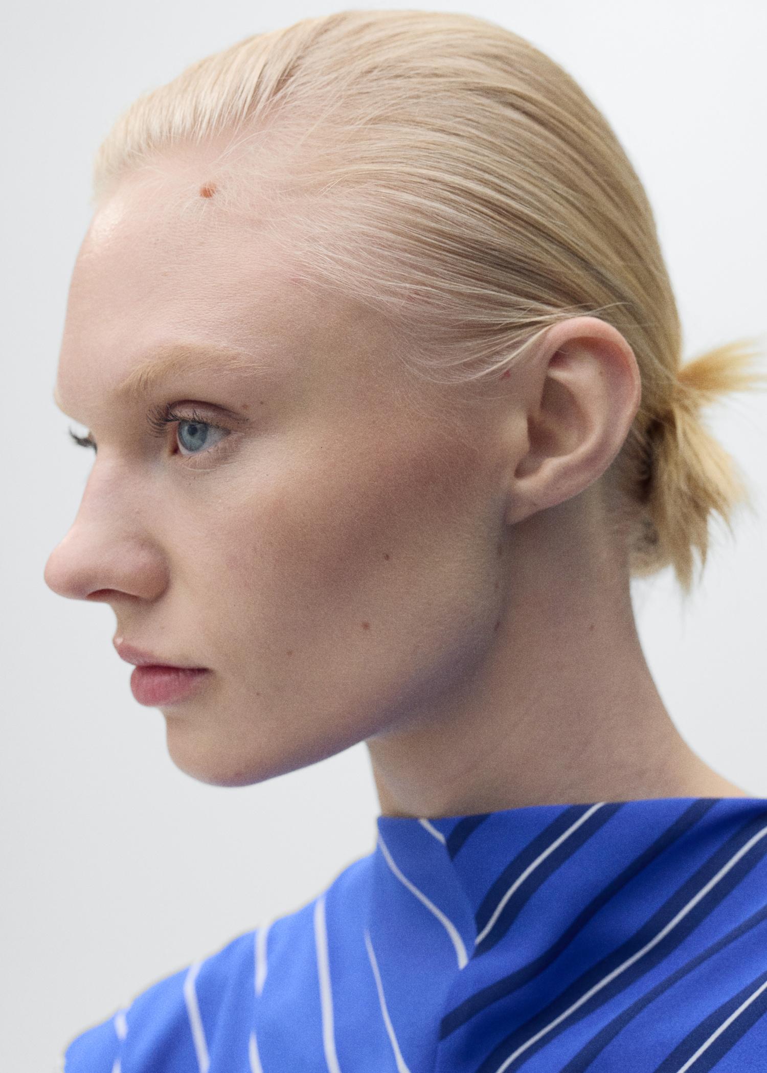 Combined striped blouse - Women | MANGO USA Product Image