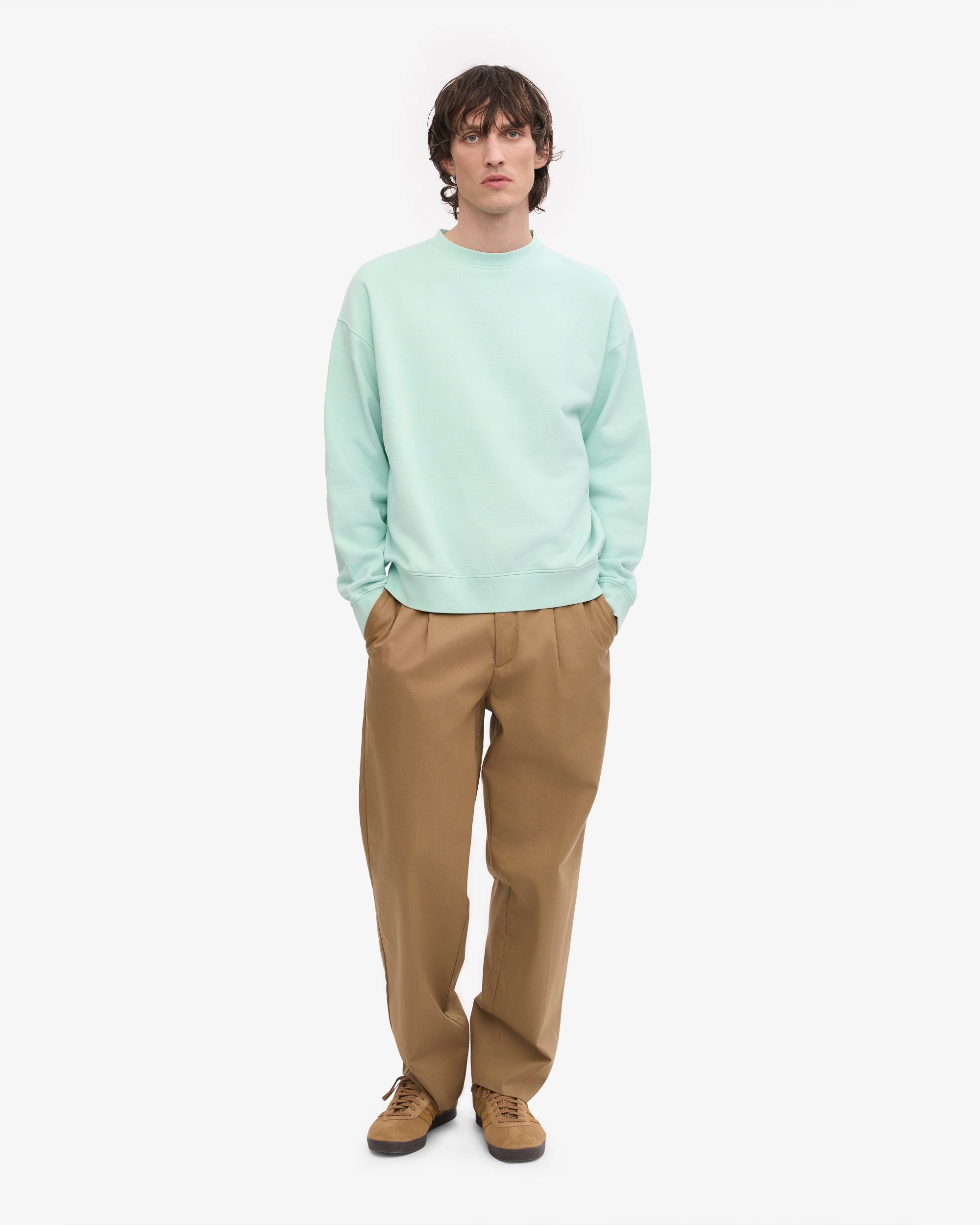Organic Oversized Crew - Light Aqua Product Image