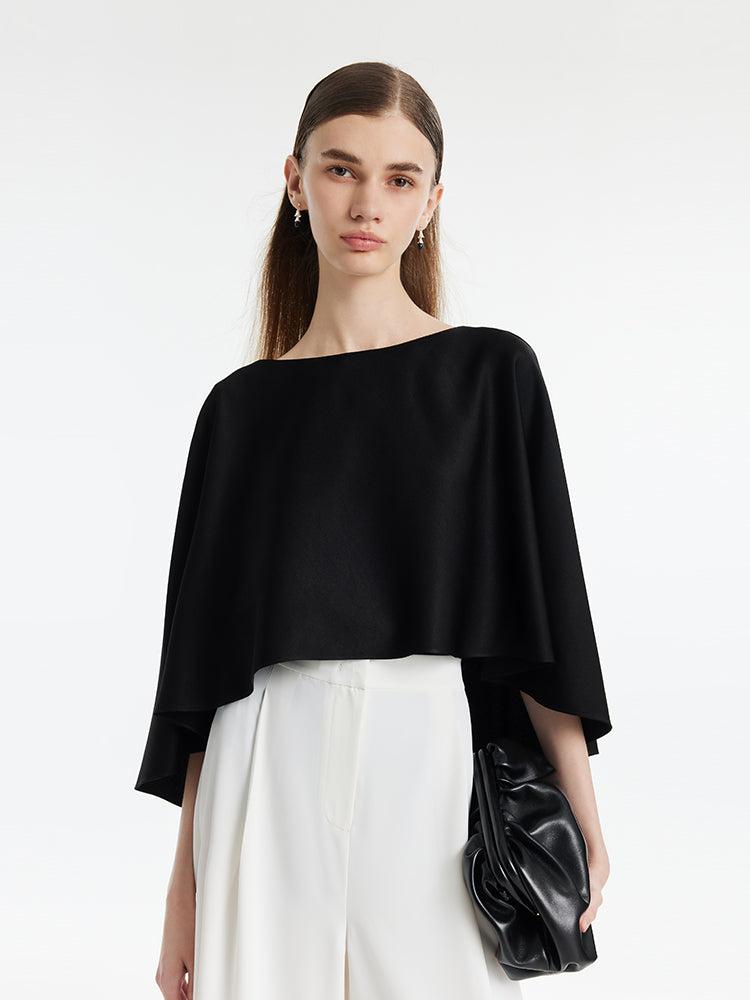 Triacetate Reversible Cape-Style Women Top Product Image