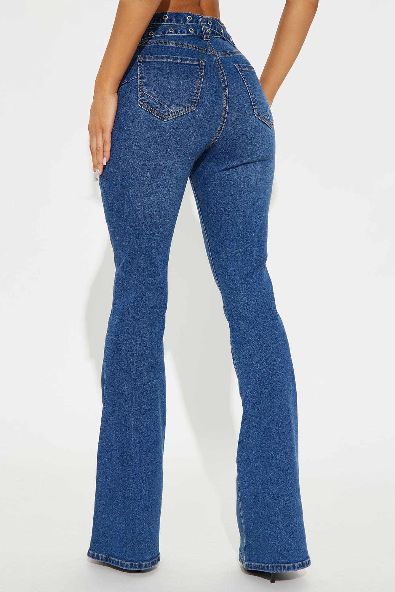 Born To Ride High Rise Flare Jeans - Dark Wash Female Product Image