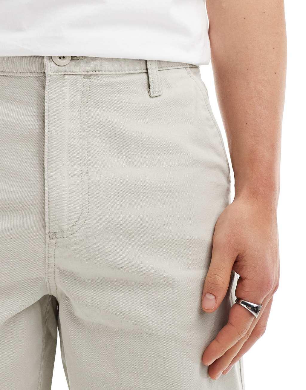 ASOS DESIGN chino short in stone Product Image