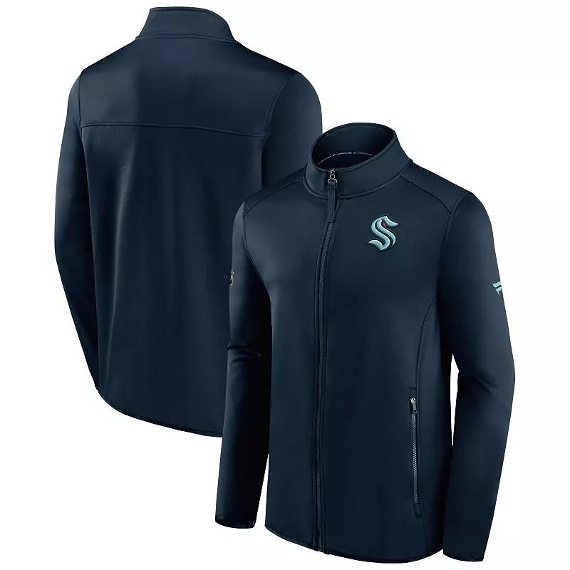 Men's Fanatics Branded Deep Sea Blue Seattle Kraken Authentic Pro Rink Fleece Full-Zip Jacket,  Product Image