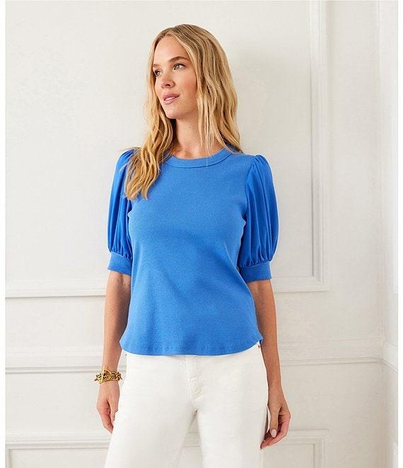 Karen Kane Crew Neck Puff Sleeve Top Product Image