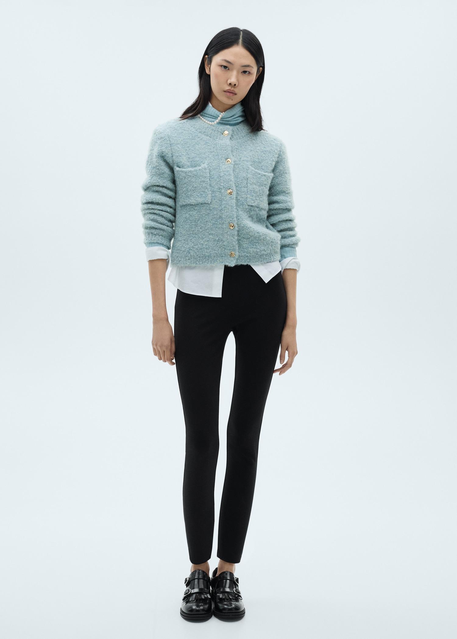 Bouclé jacket with jewel buttons - Women | MANGO USA Product Image