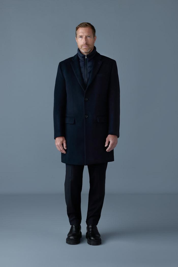 Mackage Mens Skai-SLB 3-in-1 Wool Coat with Removable Down Liner - Black Product Image