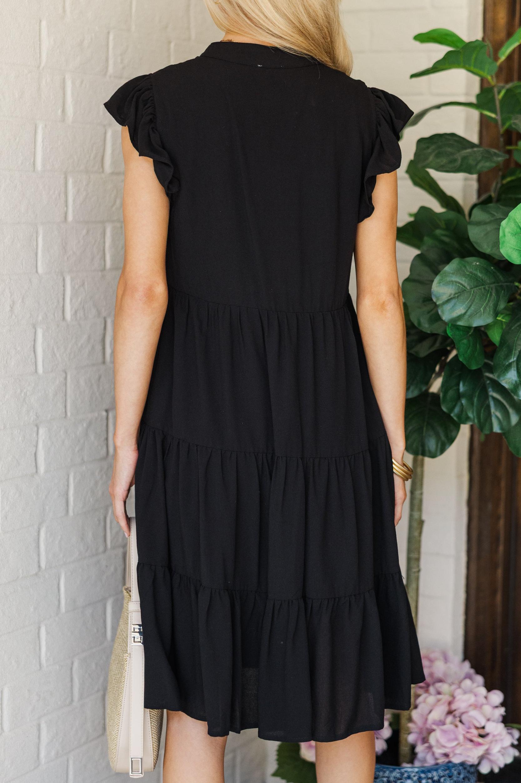 Make It Your Own Black Tiered Dress Female Product Image