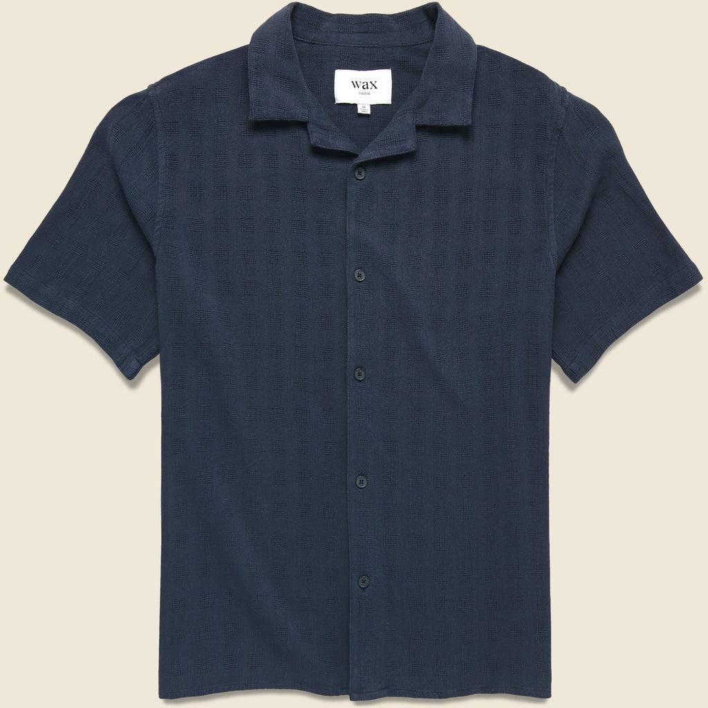 Open Weave Didcot Shirt - Navy Product Image