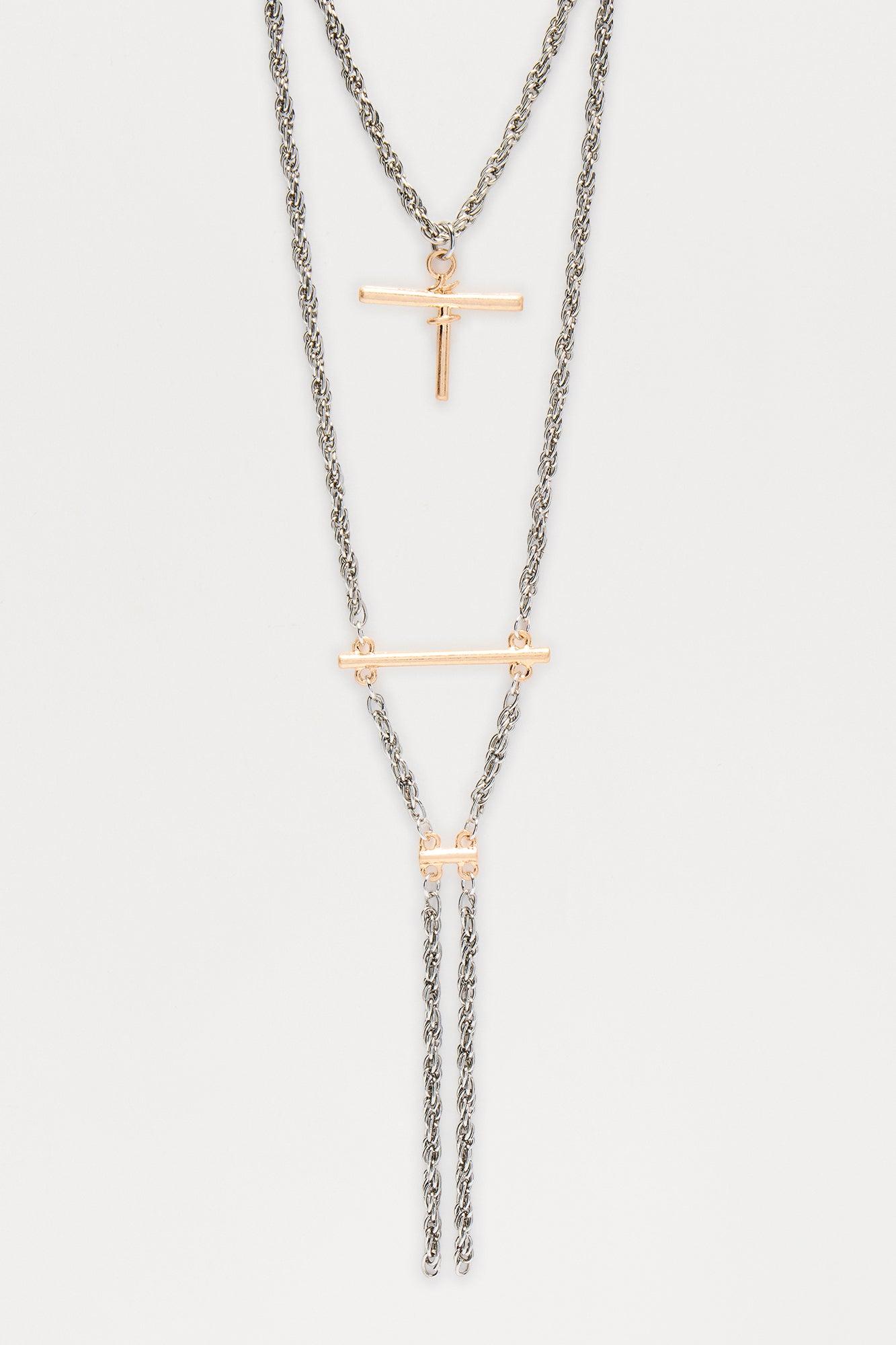 Strand Stacked Necklace - Silver Product Image